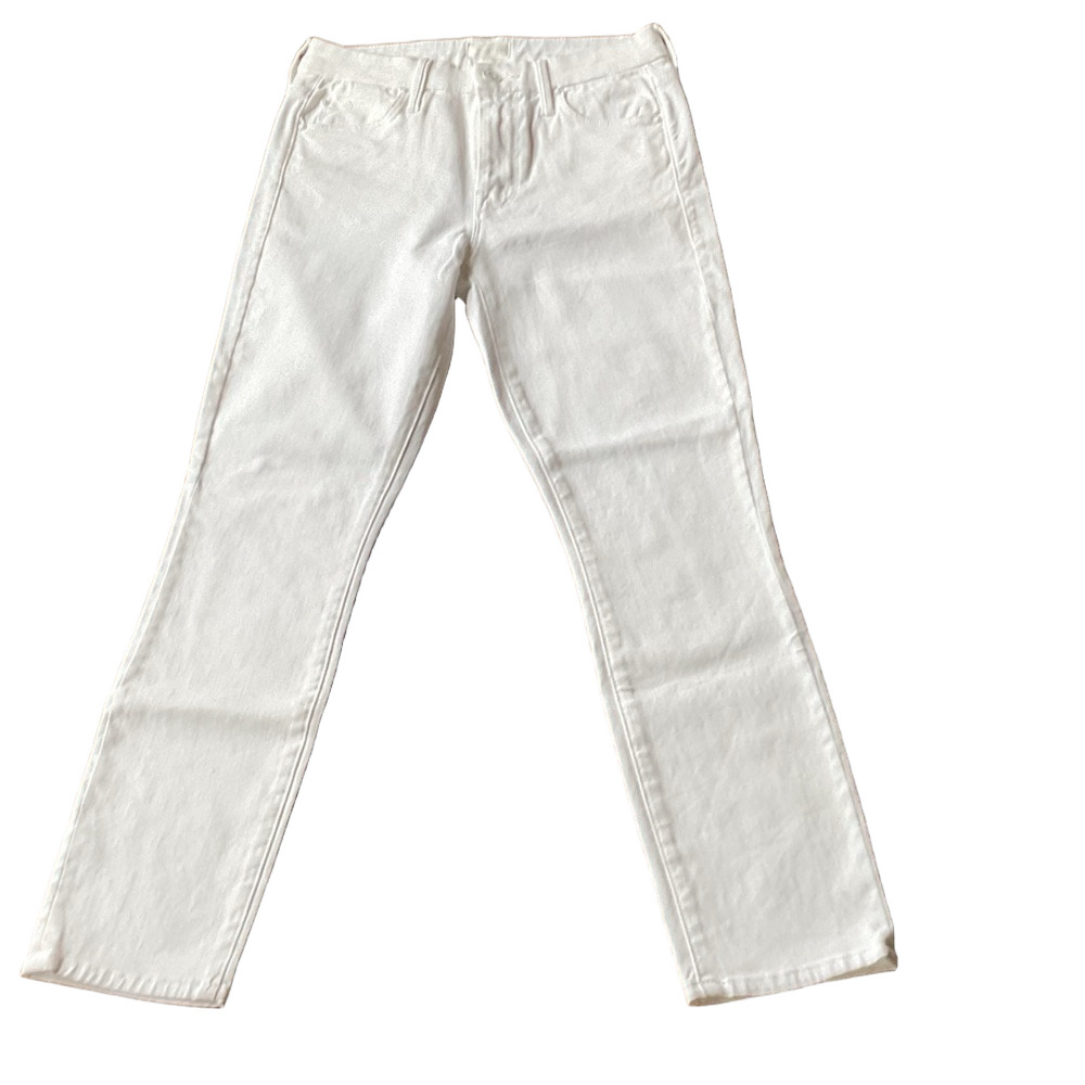 MOTHER - The Locker Crop, Women's Bright White Straight Leg Jeans